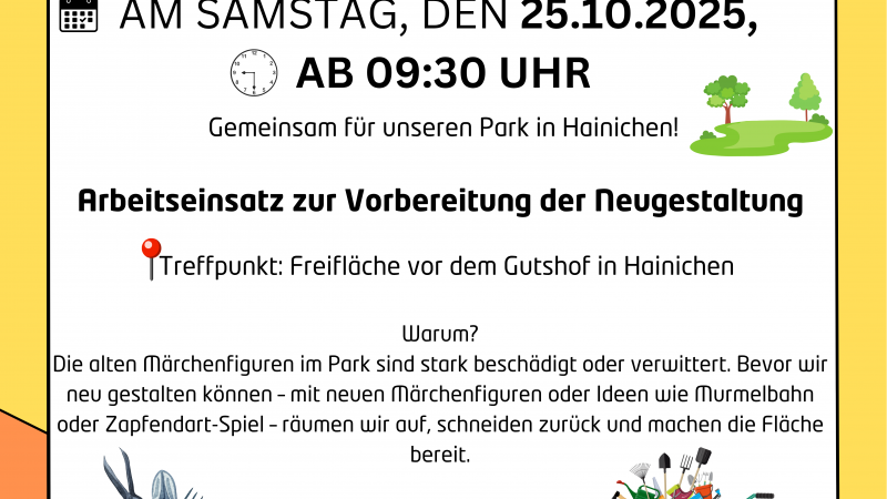 Kitzscher räumt auf – diesmal im Park Hainichen!